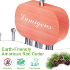 Cedar Wooden Belt Hanger, Belt Organizer for Closet,Rotatable Tie Rack,Belt Holder,Hanging Closet Storage Hook for Belt, Bra, Tank Top, Tie, Scarf, Purse