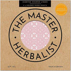 The Master Herbalist Fragrant Scented Drawer Liners in a Geometric Print (Folded) | Natural | Pack of 5 Sheets | Contains Essential Oils | Made in The UK (Helebore Pink | Neroli & Bergamot, Folded)