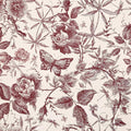 Drawers Liner Contact Paper for Dresser Peel and Stick Wallpaper Sketched Design 15.7x393.7in Self Adhesive Removable Red Maroon Rose Floral Butterfly Vintage Cabinet Shelf Renter Friendly