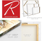 Renditions Gallery Canvas Nature Wall Art Paintings & Prints Decorations Romantic Cloudy Rainbow Black & White Wall Hanging Artwork for Bedroom Living Room Office Kitchen - 12"x18" LT06