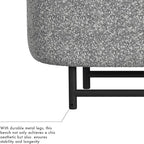 HomePop Ellipse Modern Storage Bench with Metal Legs |Homepop Home Décor|Bench with Storage for Living Room & Bedroom - Gray