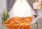 Utopia Bedding Fleece Blanket Throw Size Burnt Orange 300GSM Luxury Anti-Static Fuzzy Soft Microfiber Blanket for Couch, Sofa and Bed (50x60 Inch)