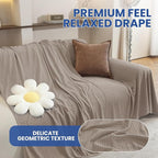 Couch Cover for Dogs, 78"x118", Washable Couch Covers for 2 Cushion Couch Sofa, Sectional Couch Covers L Shape, Couch Cover Blanket, Non Slip Sofa Slipcovers for Living Room, Khaki