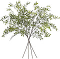 Fake Plants Eucalyptus Stems,Plastics Ficus Stems for Vase Artificial Plants,Greenery Stems Branches for Vase Faux Plants Indoor,Faux Greenery Indoor Vase Fillers for Home Decor（4Pcs Green）