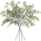 Fake Plants Eucalyptus Stems,Plastics Ficus Stems for Vase Artificial Plants,Greenery Stems Branches for Vase Faux Plants Indoor,Faux Greenery Indoor Vase Fillers for Home Decor（4Pcs Green）
