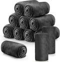 Tinideya 12 Pcs Flannel Fleece Throw Blanket Bulk 50 x 60 Inch Soft Fleece Blanket Warm Throw Blanket Coral Blankets for Couch Sofa Home Wedding Gifts Season (Dark Gray)