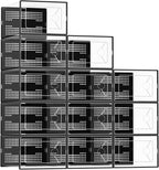 DUMOS Clear Shoe Storage Boxes, 12-Pack Plastic Stackable Shoe Containers with Lids, Display Sneaker Case Organizer for Closet, Under Bed, Entryway,Black (Fit Size 11)