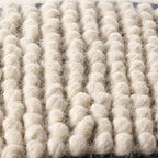 Christopher Knight Home Lucknow Handcrafted Cylinder Pouf - White/Denim Blue