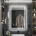 24x36 Inch Led Mirror for Bathroom with Front Light and Backlit, Bathroom Mirror with Led Lights, Vanity Mirror with Lights for Wall, Anti-Fog, Dimmable, Memory Function, Tempered Glass