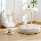 Washable Floor Pillow Cushion for Adults, Meditation Cushion Pillow, Large Round Floor Sitting, Removable Tufted Corduroy Cover, for Tatami Living Room or Yoga, 22x22 Inch, 2Pack, Machine Washable