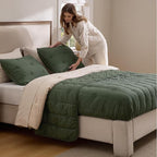 Bedsure Green Quilt Queen Size – Ultra Soft Cloud Lightweight Bedspread Coverlet Set with 2 Pillow Shams, Breathable & Cozy Comforter Set for All Season Use, 3 Piece (90x96 Inches)