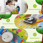 STARUIA ABC Rug for Kids Playroom, Classroom Floor Play Mat for Kids, Preschool Educational Rug for Learning Alphabet Animals Numbers Months, ABC Carpet Play Rug for Nursery Kid Room Decor (63"x78")