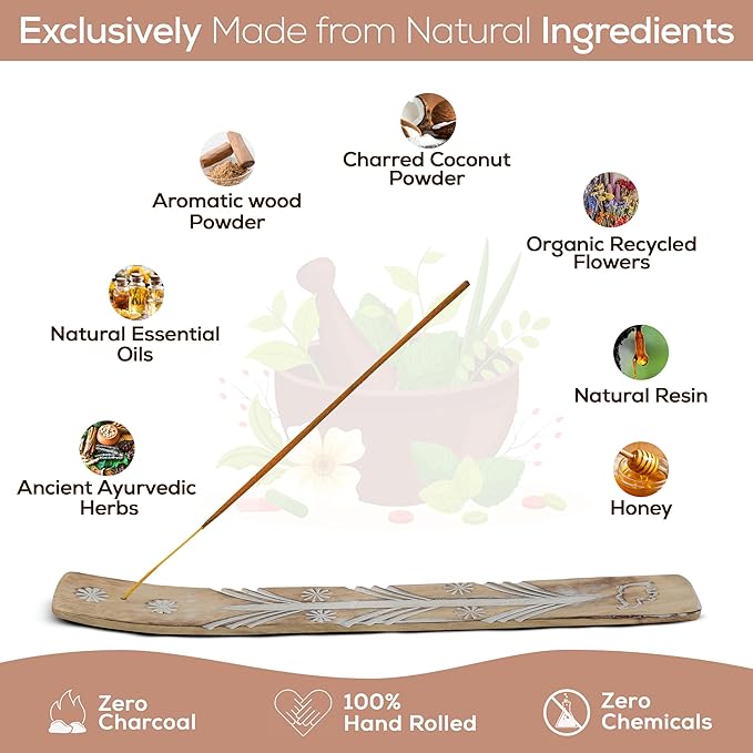 Satya Positive Vibes Incense Sticks, Satya Bng (Bangalore) Insenses 15gmx12 Pack with Raajsee Incense Holder Bundle, Satya Nagchampa Natural Incense