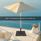 Tangkula 50LBS Patio Umbrella Base, Portable Outdoor Umbrella Base Stand, 24 Inches Square Umbrella Base Holder with 2 Tightening Knobs & 2 Wheels, Suitable for Backyard, Deck, Poolside, Patio (Black)
