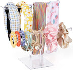 Headband Holder Scrunchie Holders Acrylic, Clear Hair Ties Stand Organizer, Headband Display Stand, Scrunchie Storage Organizers, Hair Accessories Organizer for Women and Girls