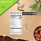 NUT CRAVINGS - Dried Deglet Noor Dates Pitted, No Sugar Added, Unsulphured (16oz, 1 LB) Ramadan & Iftar Favorite - Sweet Healthy Snack, Vegan, Kosher, Resealable Bag