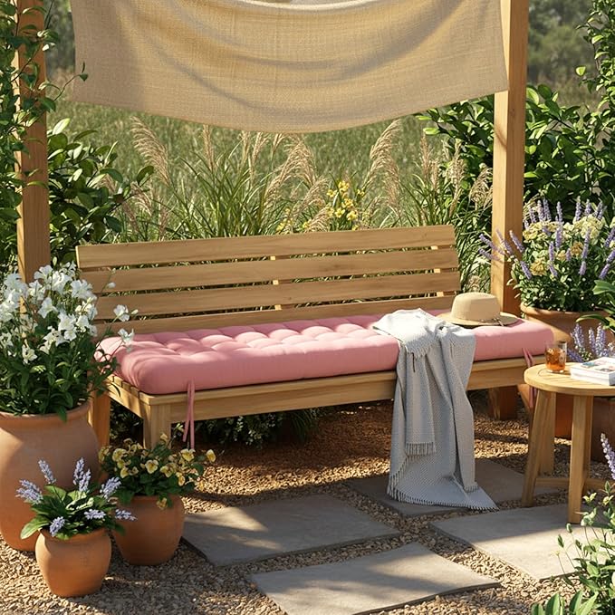 Long Floor Cushion Large Floor Cushion with Brushed Cotton Jumbo Lounger Pillow for Outdoor Indoor Bay Window Meditation Yoga Reading Sleeping(Pink)