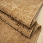 OSVINO Solid Color Chenille Soft No Fading Modern Bed Runner Bedding Scarf Protection, Gold, 210X50cm for 150cm Bed
