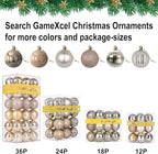 Champagne Gold 8.0" Extra Large Christmas Ornaments - Christmas Tree Decoration Balls Shatterproof Hanging Shiny Balls for Birthday Holiday Wedding Decorations Set of 2pcs