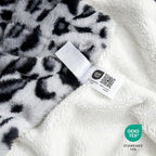 Cozy Bliss Luxury Faux Fur Throw Blanket Leopard Print, Non Shedding Double Sided Sherpa Blankets Super Soft Fluffy Thick Warm Throws Home Decor for Couch Bed Sofa Women,60"*80"Inches Snow Leopard
