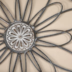YiLifebes Metal Flower Wall Decor, 18”x18” Metal Floral Scroll Wall Art, Iron Wall Decoration Sculpture for Living Room Bedroom Bathroom Outdoor Garden, (Flower A)