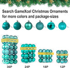 Teal Set of XL (4.0") 4PCS Christmas Balls - Christmas Tree Decoration Ornaments Shatterproof Hanging Balls for New Year Easter Valentine Holiday Decorations