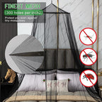 VISATOR Mosquito Net Bed Canopy for Girls,King Canopy Bed Curtains Queen Size from Ceiling,Dome Mosquito Netting Bed Tent Twin Girls Canopy Bed Decor for Baby Crib,Kid Bed and Adult Beds (Black)