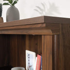 Sauder 3 Tier Book Shelf Wooden Bookcase Multipurpose Bookshelf for Home Office, Living Room, in Grand Walnut