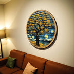 Tree Of Life, Carved Wood Wall Art, 3D Wall Decor, Home Decor, Housewarming Gift, Wall Hangings, Round Wall Art, Wooden Wall Decor,Home Art, Home Decor