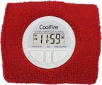 Coolfire Vibrating Alarm Clock - Silent Alarm Wristband Vibrating Alarm Watch. Silent Wrist Shock Alarm Clock. Vibration Alarm Bracelet Deep Sleeper & Vibrate Alarm (Black) (RED)