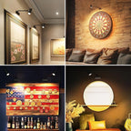 PESUTEN Battery Operated Picture Light, Adjustable Length Wireless Art Light for Paintings CCT Dimmable Rechargeable Picture Light with Remote Control for Gallery Reading Dartboard Bathroom