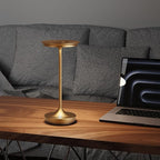 2 Pack LED Rechargeable Cordless Table Lamps, Portable Outdoor Battery Operated 3 Color Stepless Dimming Tables Light with Memory Function for Patio Restaurant Dining Room Bronze