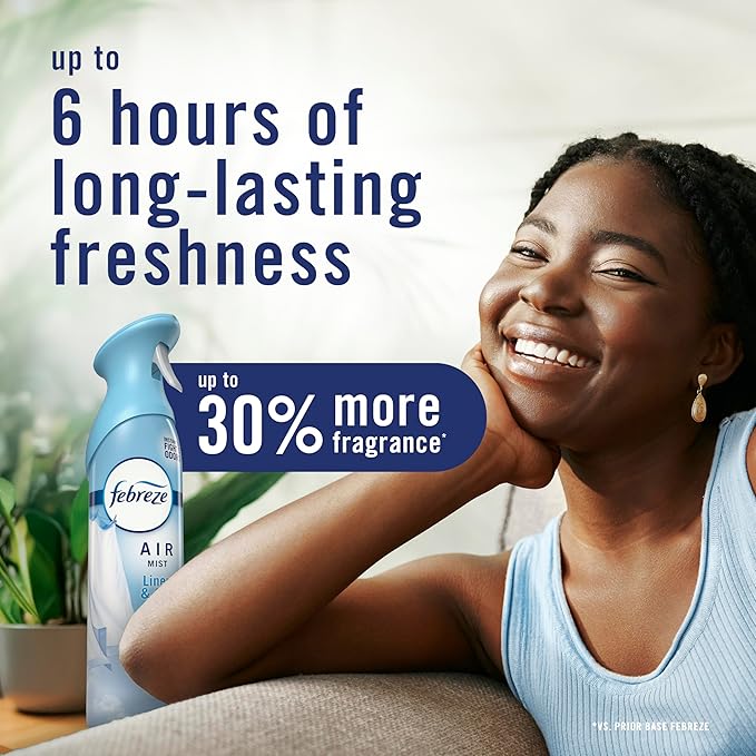 Febreze Air Mist, Luxe Air Freshener Spray, Odor Fighting Room Spray, Deodorizer for Home Bathroom Kitchen Office Apartment Dorm Room Classroom, Ocean Scent, 8.1oz (Pack of 3)
