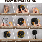 Heavy Duty Reusable Suction Cup Hooks for Kitchen/Bathroom/Shower - Wet-Proof Hooks for Towels, Robes, Loofah&Wreaths/No Drill Mounting on Glass, Tile, Metal (2, Matte Black)