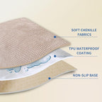 HAOMAIJIA Pet Couch Covers for Sofa Waterproof Couch Cover for Dogs Chenille Non Slip Sofa Covers Washable for 3 Cushion Couch Furniture Protector (Khaki, 36.5" x 74" 1 Pack)