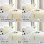 Southshore Fine Living, Inc. Full/Queen Size Quilt Bedding Set, Wrinkle-Free Stain & Pet Hair Resistant Bedding, Coverlet Bedspreads Queen Size/Full Size Bedspread with 2 Pillow Shams, Cream