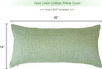 Aiking Home Woven Fine Faux Linen Throw Pillow Cover, Size 14"x26", Moss
