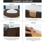 Utopia Bedding Queen Elastic Bed Ruffle - Easy Wrap Around Ruffle - Microfiber Bed Skirt with Adjustable Elastic Belt 16 Inch Tailored Drop - Hotel Quality Bedskirt, Fade Resistant (Queen, Brown)
