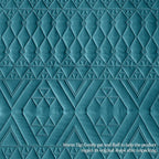akkialla King/Cal King Quilt Set, Teal Lightweight Microfiber Bedspread Coverlet, Boho Geometric Pattern, Soft All-Season Bedding, 3-Piece (1 Quilt, 2 Pillow Shams) | Breathable fabric, Modern style