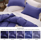 Bedsure Skipper Blue California King Duvet Cover - Prewashed Cotton-Like Polyester Extra Soft Bedding Set, Includes 1 Cal King Duvet Cover 104''x98'' with Zipper Closure & 2 Pillow Shams, No Comforter