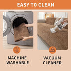 HAOMAIJIA Pet Couch Covers for Sofa Waterproof Couch Cover for Dogs Chenille Non Slip Sofa Covers Washable for 3 Cushion Couch Furniture Protector (Brown, 36.5" x 95" 1 Pack)