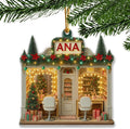 Personalized Hair Salon Christmas Ornament 2025, Custom 2D Flat Acrylic Ornament, for Hairdresser, Stylist Keepsake, Beauty Salon Christmas Tree Decoration