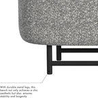 HomePop Ellipse Modern Storage Bench with Metal Legs |Homepop Home Décor|Bench with Storage for Living Room & Bedroom - Gray