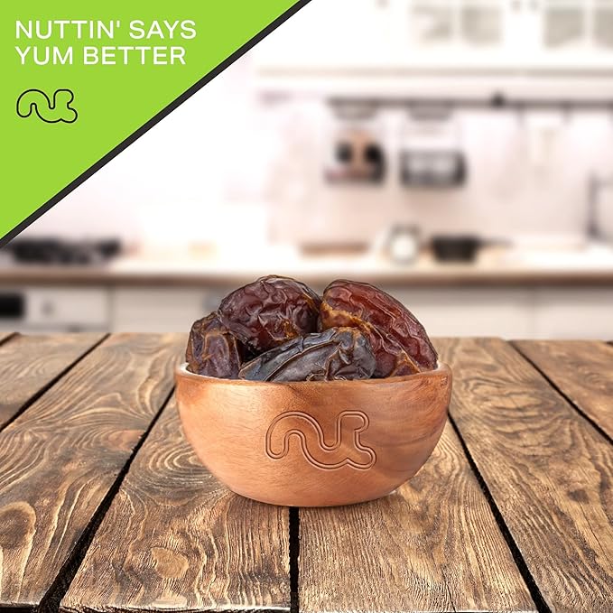 NUT CRAVINGS - Dried Jumbo Medjool Dates, No Sugar Added, Unsulphured (16oz, 1 LB) Ramadan & Iftar Favorite - Sweet Healthy Snack, Vegan, Kosher, Resealable Bag