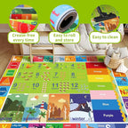 ABC Rug for Kids Playroom, Toddler Alphabet Mats Washable for Baby Area,Classroom,Play Room,Floor,Nursery(6×9FT)