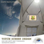 Beige Twin Bed Tent for Kids Indoor Fort - Magical Dream Tents for Boys Pop Up Toddler Bed Canopy for Girls Bunk Bed Tent for Top Bunk - Sensory Sleep Pod for Kids Educational