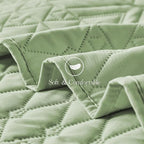 akkialla King/Cal King Size Quilt Bedding Set,Sage Green Lightweight Microfiber Soft Bedspread,Modern Style Geometric Pattern Coverlet Set for All Seasons,3 Piece(1 Quilt,2 Pillow Shams)