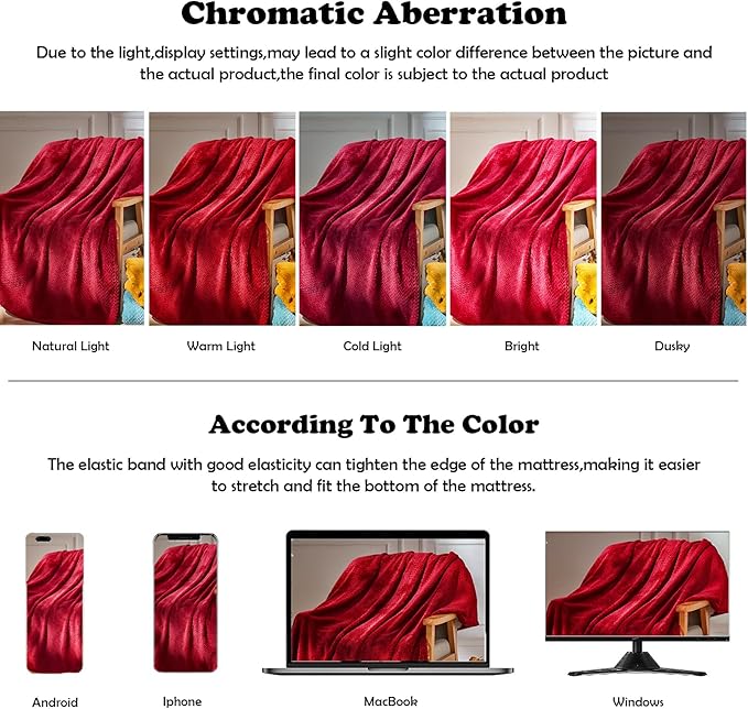 NEWCOSPLAY Super Soft Twin Blanket Red Premium Silky Flannel Fleece Leaves Pattern Lightweight Bed Blanket All Season Use (Red, Twin(60"x80"))