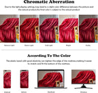 NEWCOSPLAY Super Soft Twin Blanket Red Premium Silky Flannel Fleece Leaves Pattern Lightweight Bed Blanket All Season Use (Red, Twin(60"x80"))