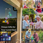 Solar Wind Chime for Porch Decor, Solar Lights Outdoor Decorative for Garden and Patio, Birthday Gifts for Women Mom Grandma
